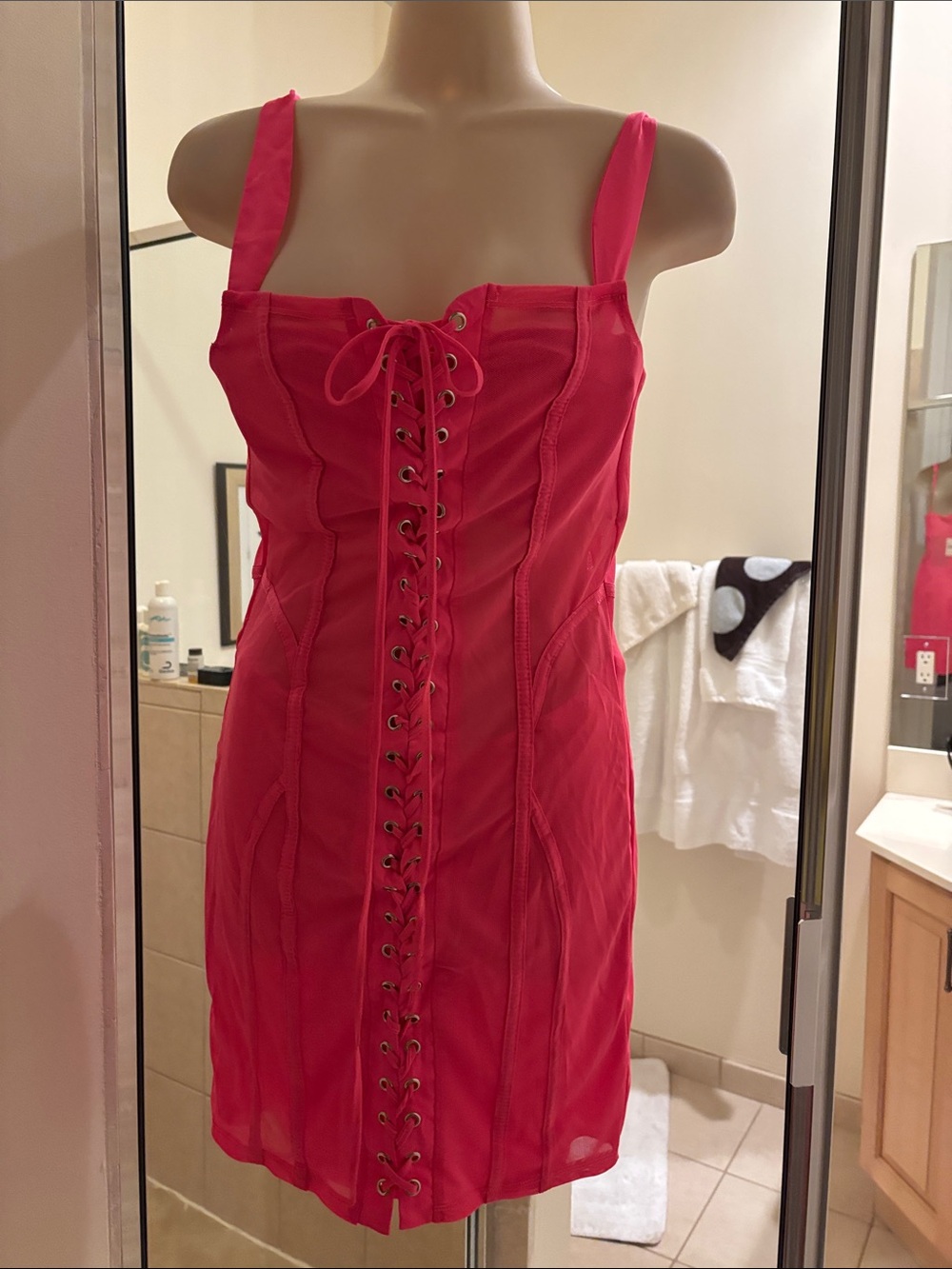 superdown Vibrant Pink Corset Mini Dress